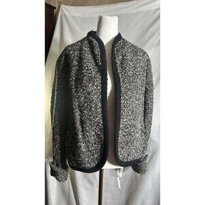 1950's Black & White Tweed Car Coat Sz. L